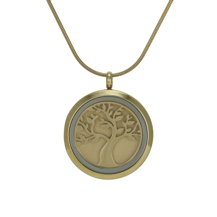 Bronze Tree Cremation Pendant - Birdsong