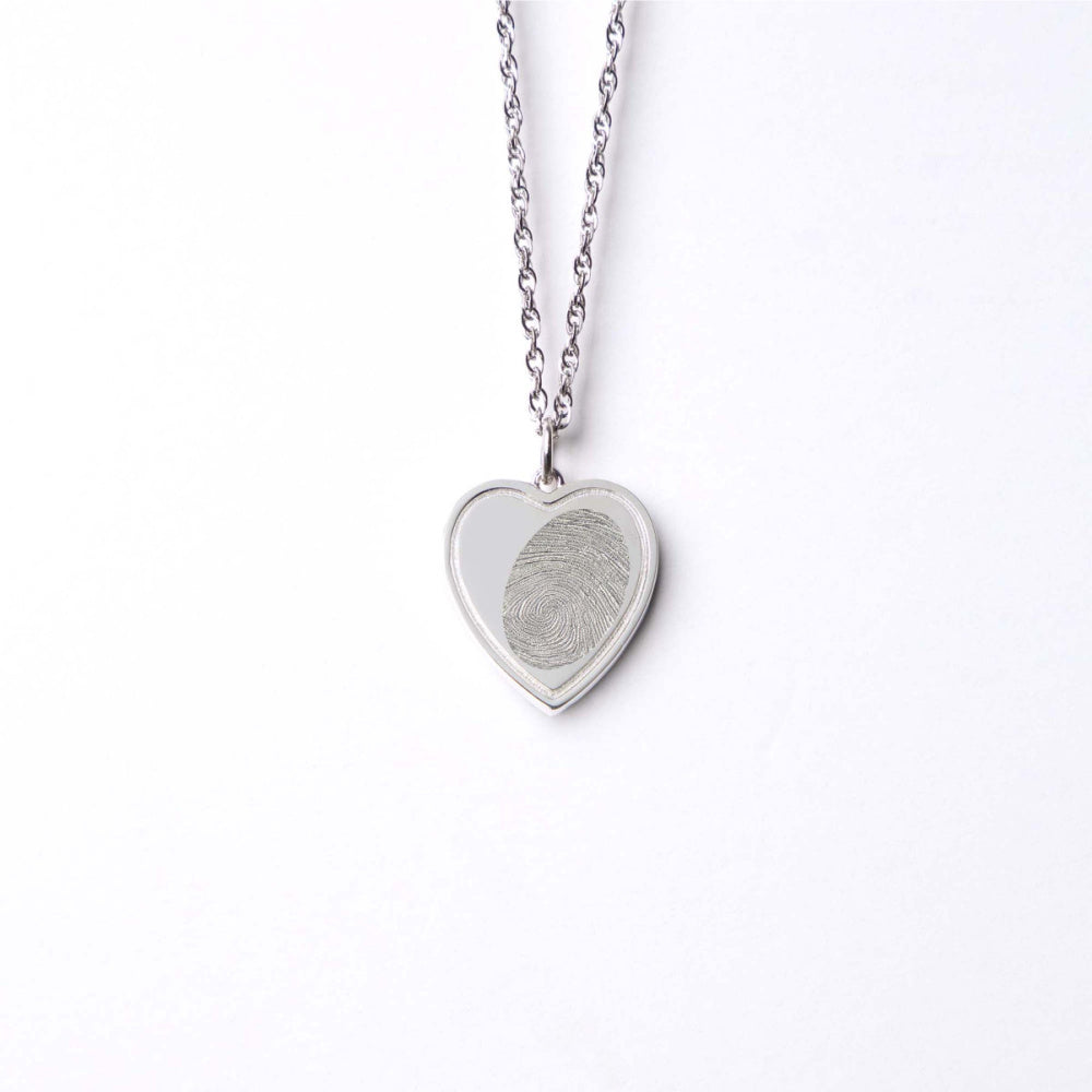 Heart Fingerprint Pendant - Birdsong