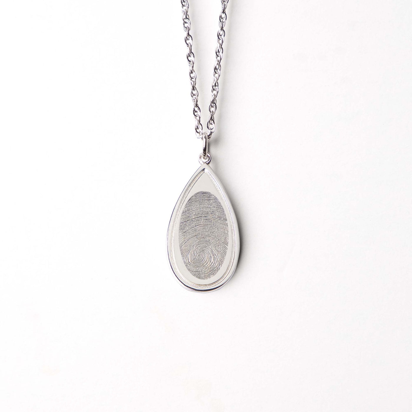 Teardrop Fingerprint Pendant - Birdsong