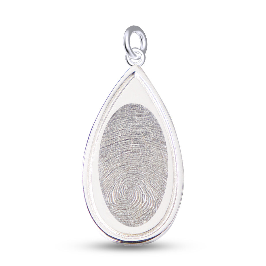 Teardrop Fingerprint Pendant - Birdsong